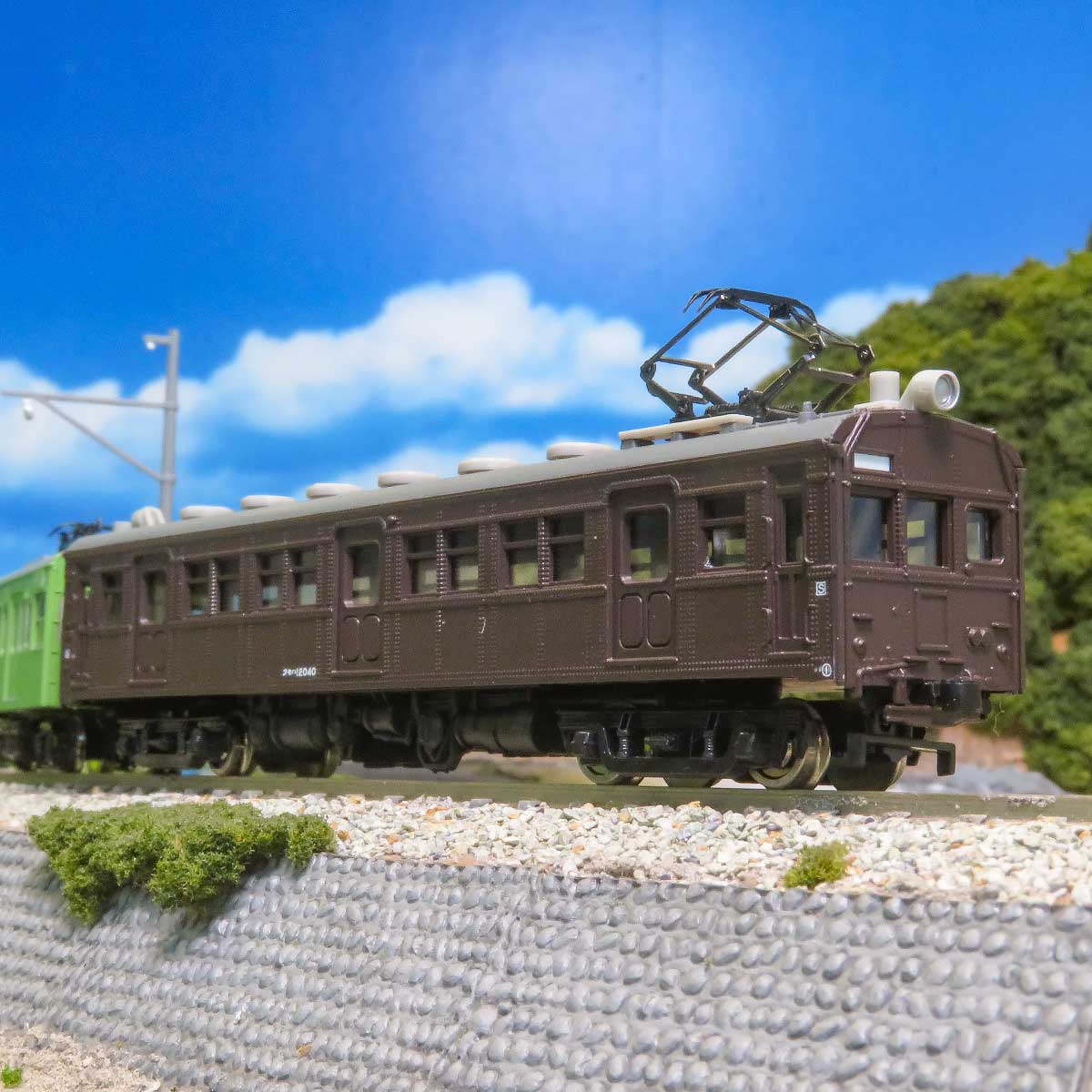 19001＞着色済み 国鉄クモハ12040＋クモニ13形 2両セット（茶色