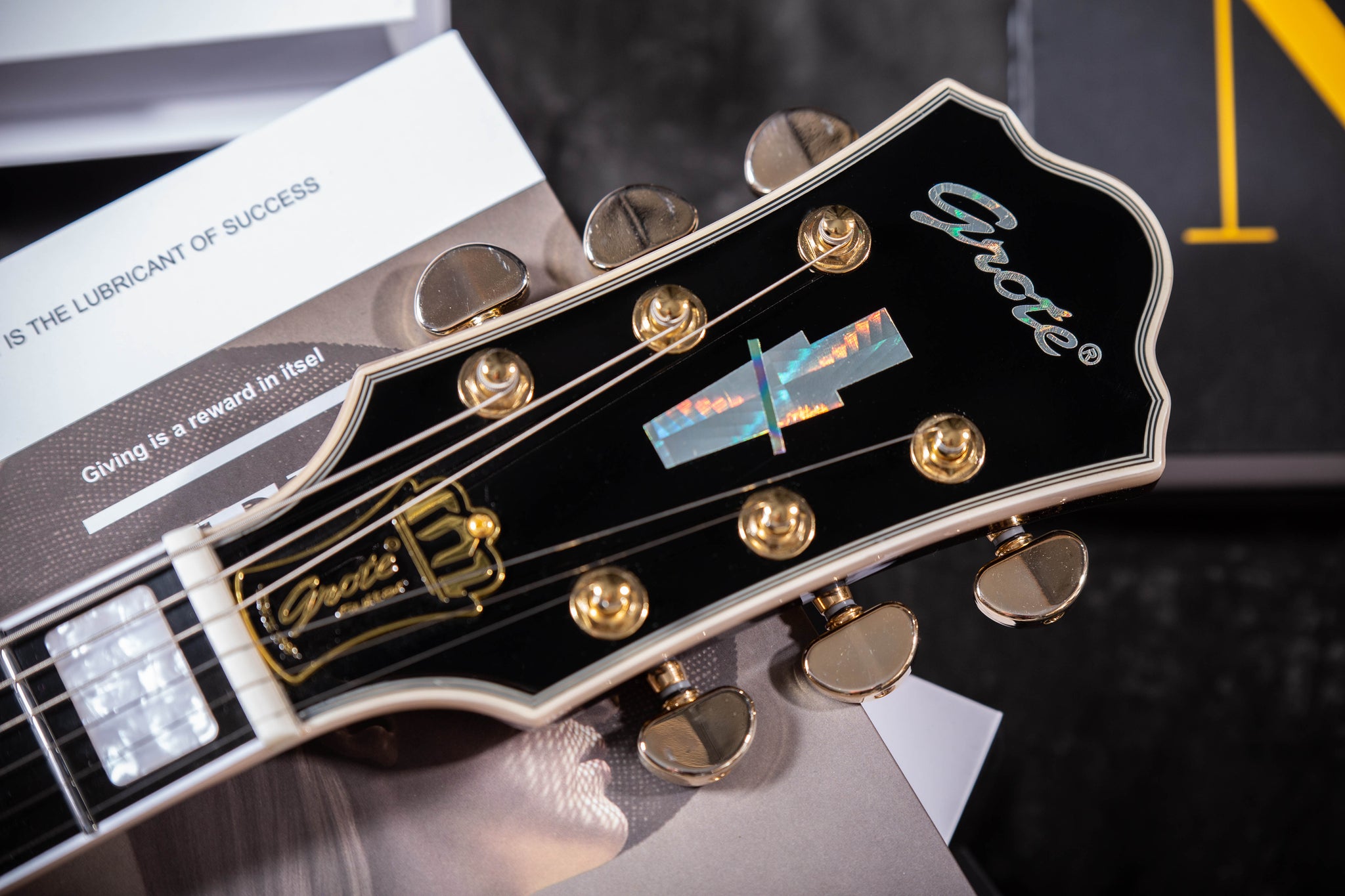 Grote LPF-001 Semi-Hollow Body Electric Guitar Coils Splitting