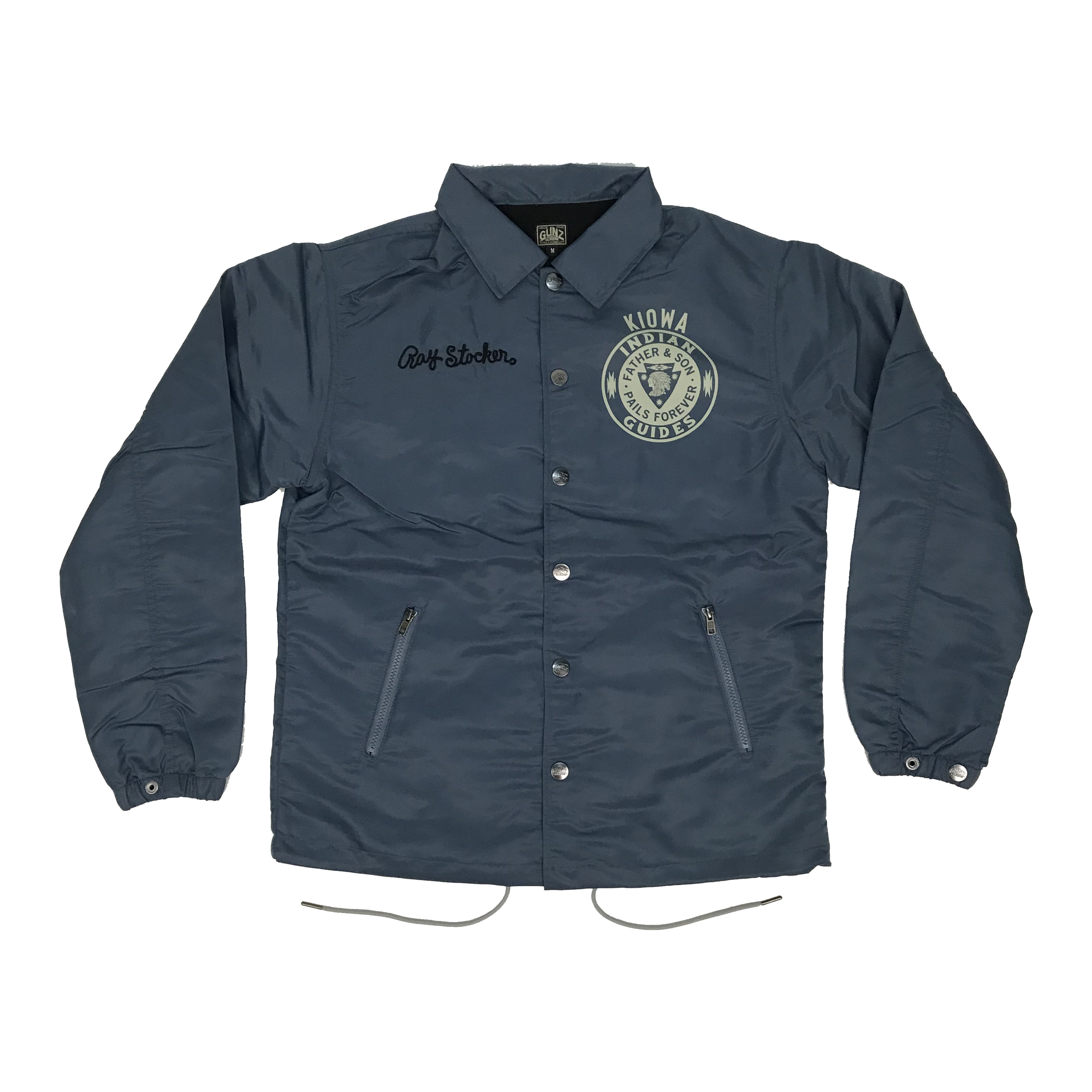 GUNZ KIOWA INDIANS CUTOM COACH JACKET NAVY BLUE（ネイビーブルー