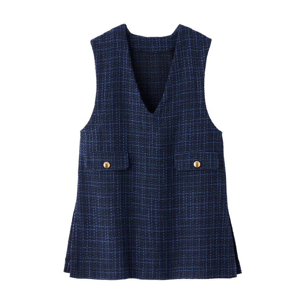 7DAYS LOOKS】ツイードベスト【SALE】 TZW652 :レディース トップス
