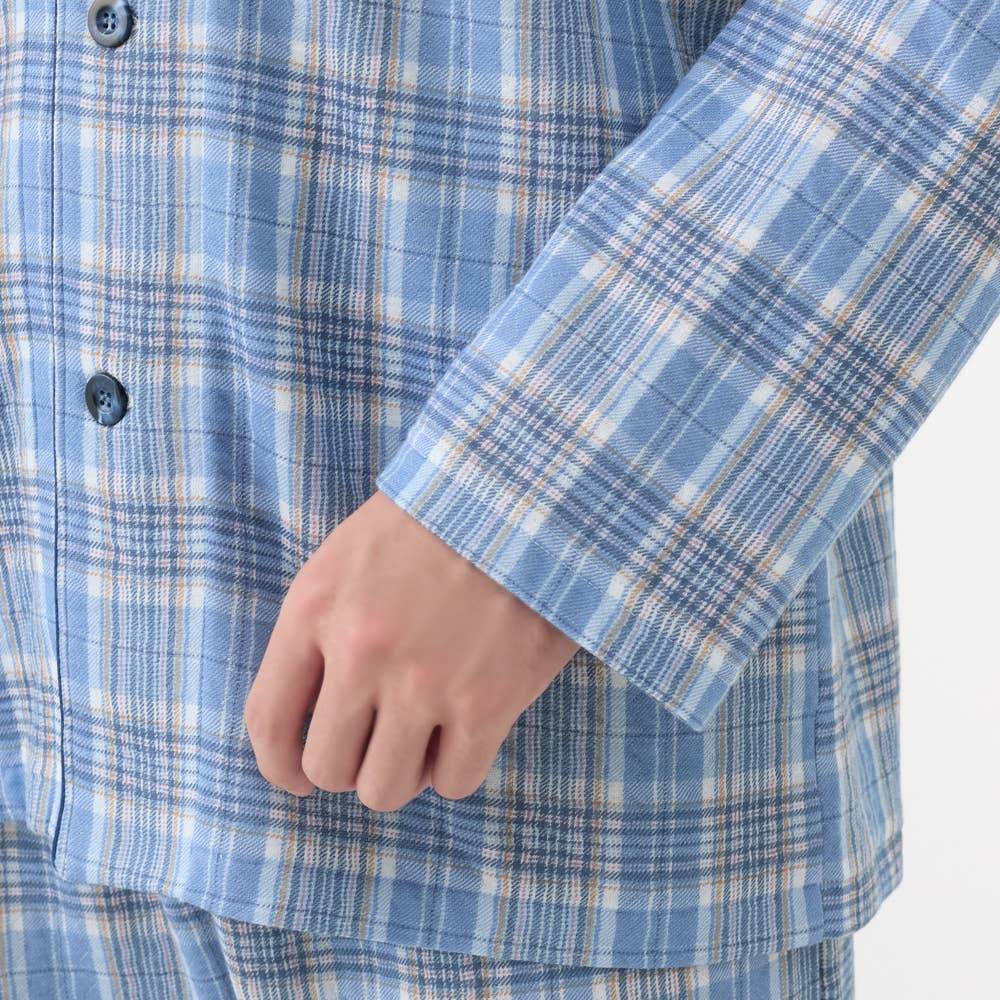 肩ももW保温 パジャマ ソフトキルト 長袖長パンツ SG4214 :メンズ