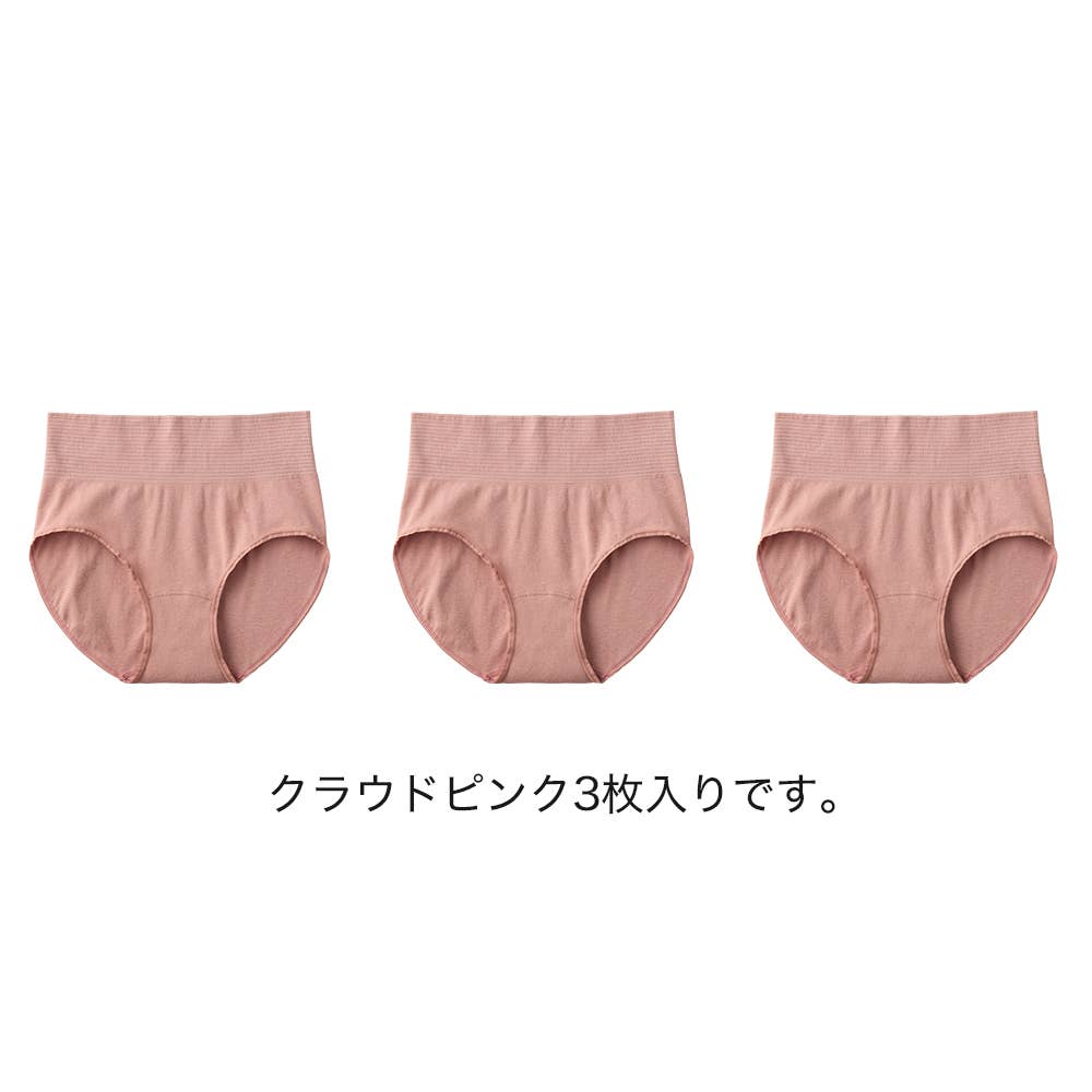 ネット限定お得3枚セット】綿100%シームレス レギュラーショーツ