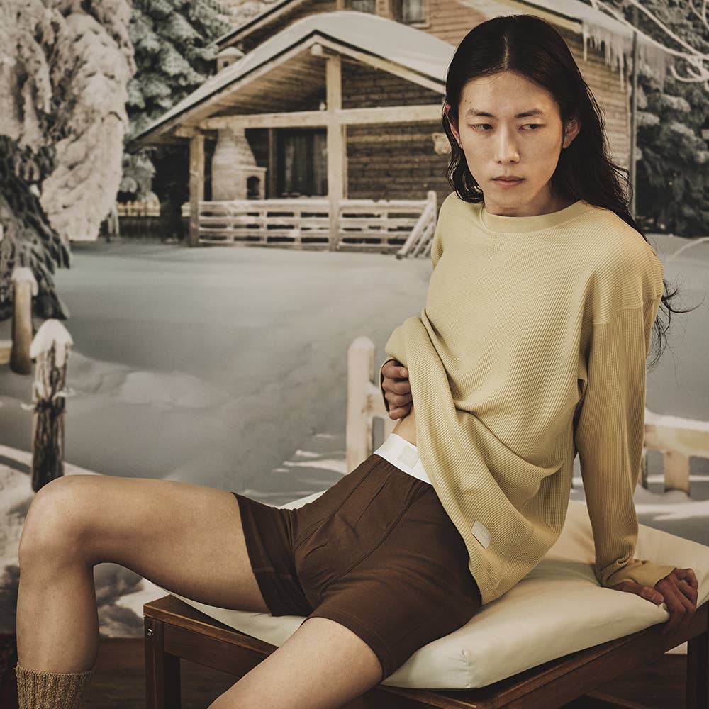 オーガニックコットン混】ボクサーパンツ（前あき）（股上深め）【SALE