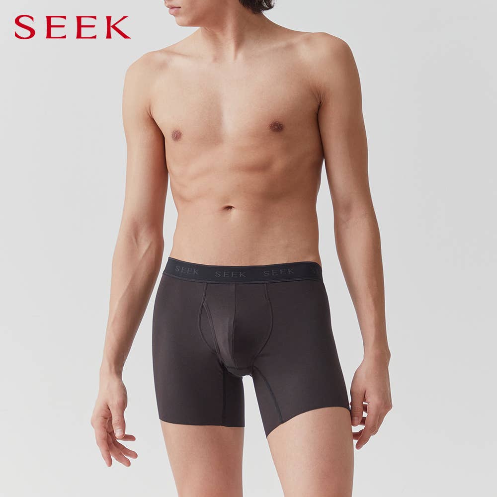 カットオフ】セミロングボクサーパンツ（前あき） EE7180 :メンズ