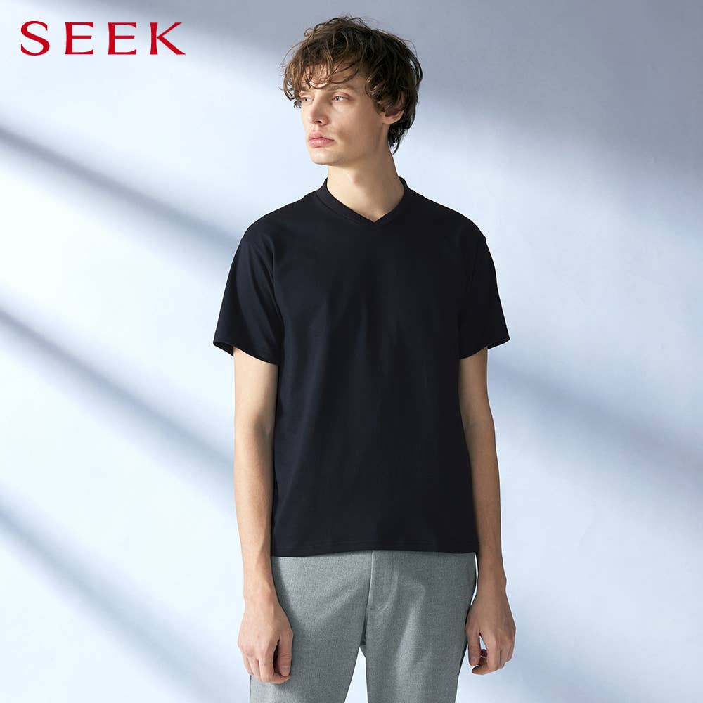 ジャケット対応】VネックTシャツ EE0014 :メンズ トップス