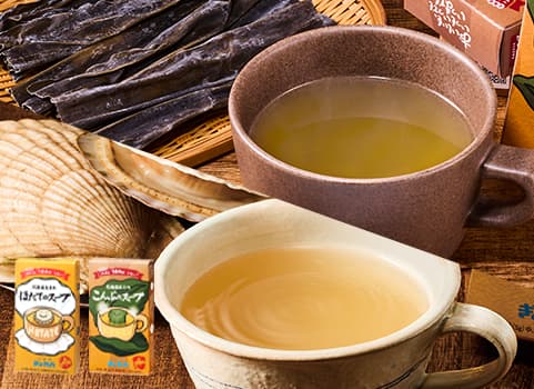 北海道生まれのスープセット（ほたて・こんぶ 各6入）｜【北海道ぎょ