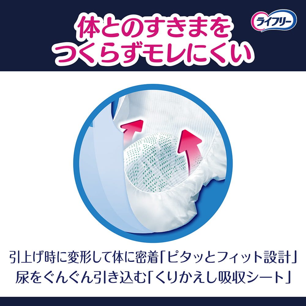 ライフリー ズレずに安心 紙パンツ専用尿とりパッド 夜用 8回吸収24枚