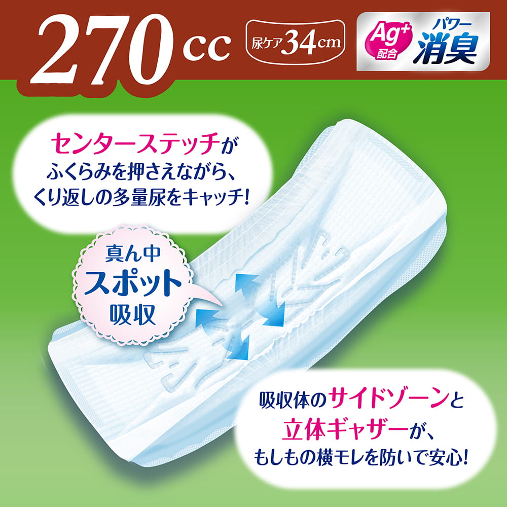 ライフリー さわやかパッド 270cc 16枚｜ユニ・チャーム ダイレクト