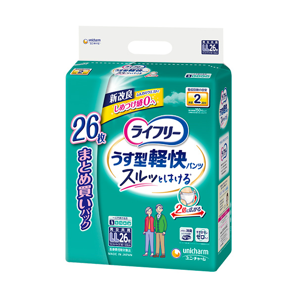ライフリー うす型軽快パンツ L30枚×2袋｜ユニ・チャーム ダイレクト
