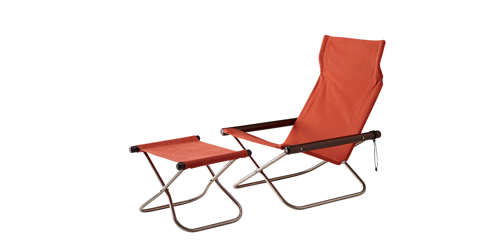 ニーチェアエックス オットマン・ダークブラウン × レンガ | D&DEPARTMENT