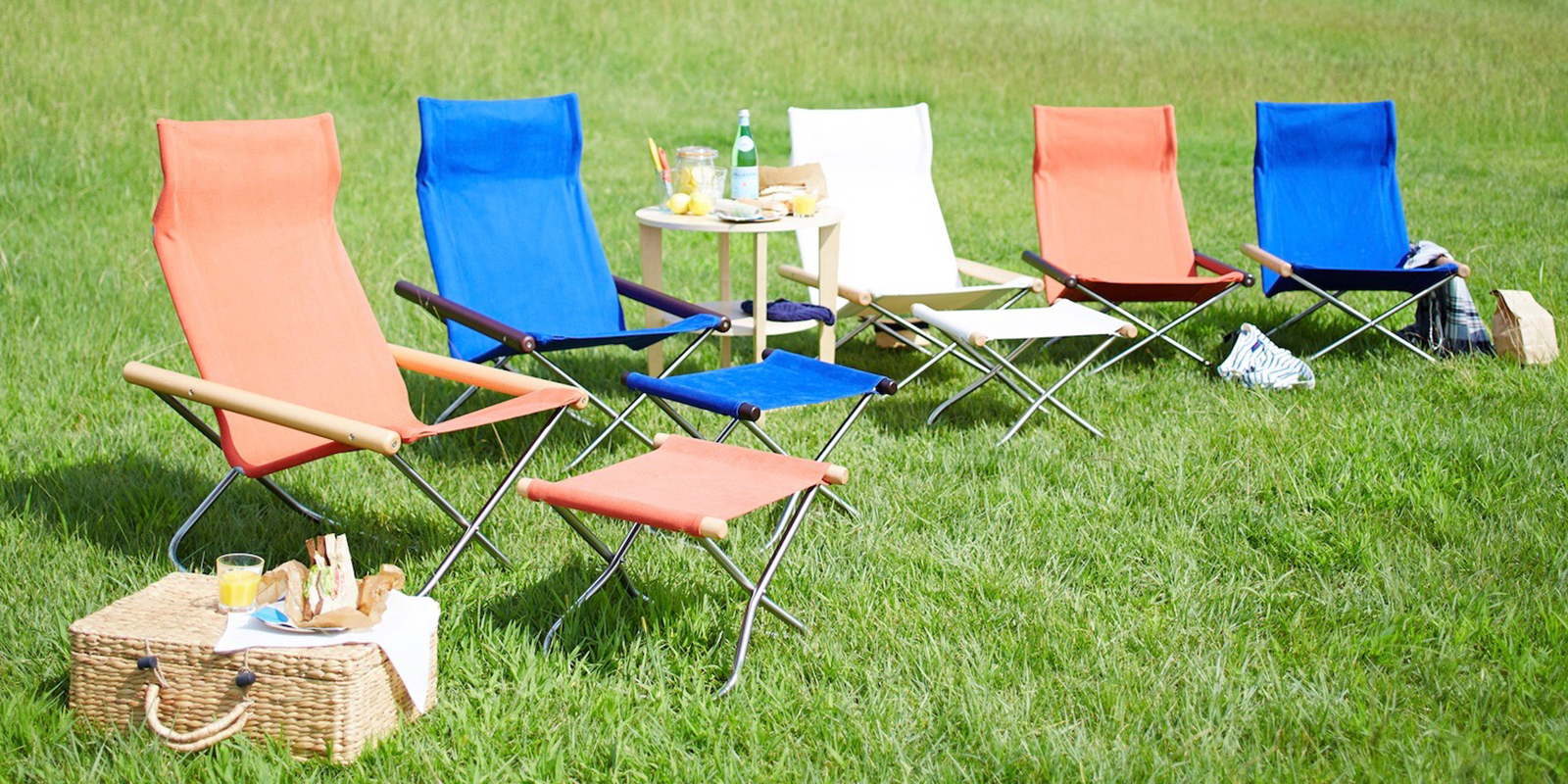 ニーチェアエックス ロッキング・ナチュラル × ブルー | D&DEPARTMENT