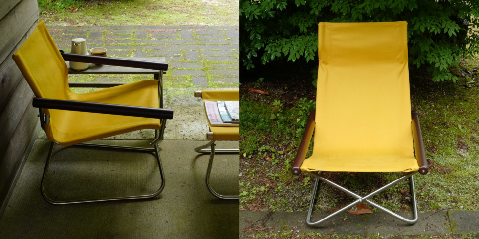 ニーチェアエックス80・ダークブラウン × ヴィンテージイエロー