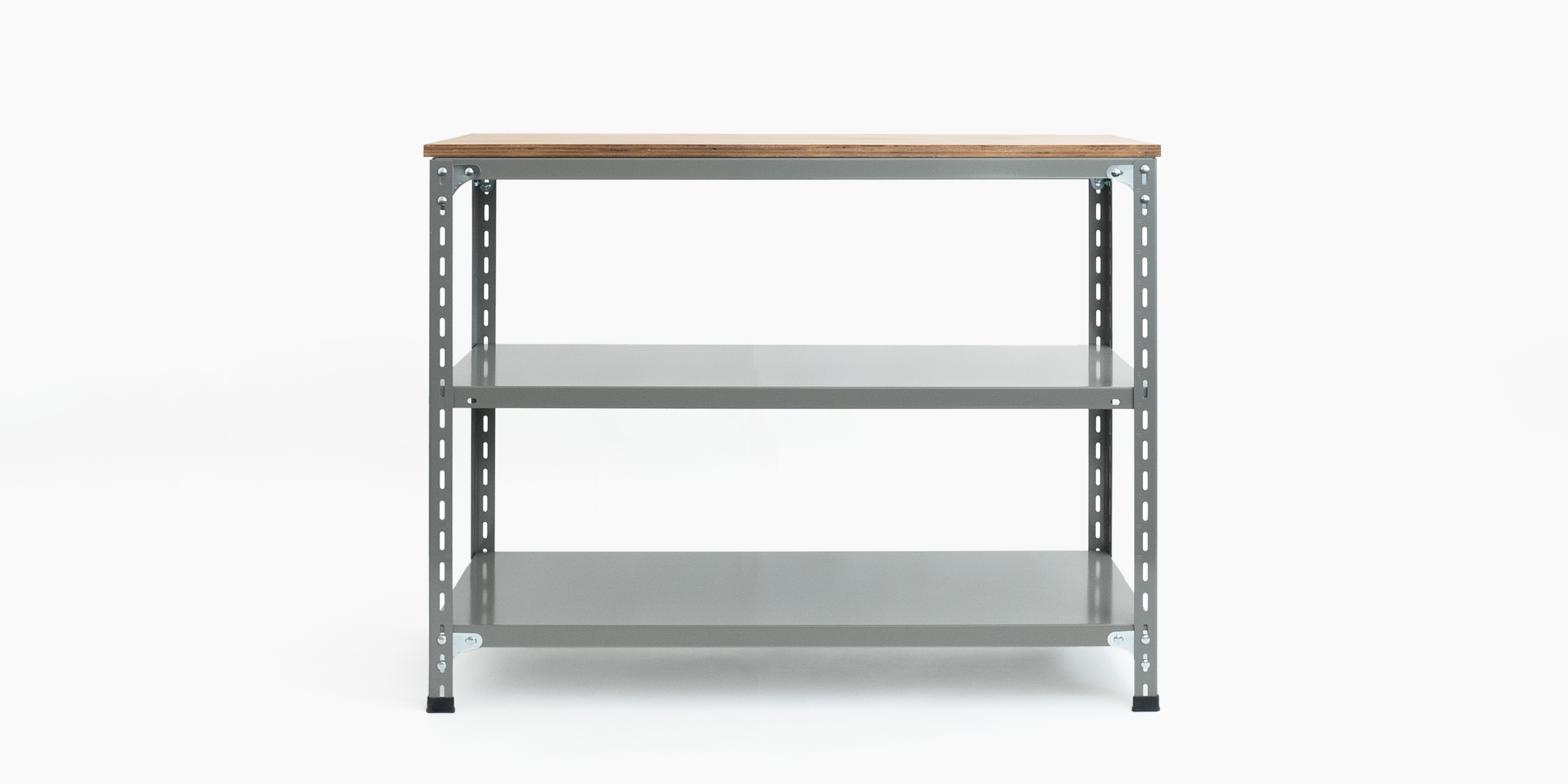 工業用スチールシェルフ（W885）・4段・D300・グレー | D&DEPARTMENT