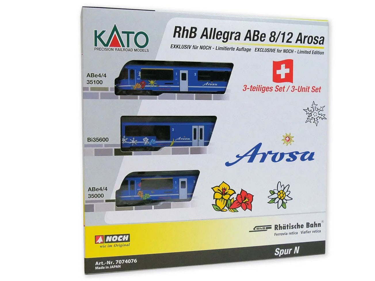 Kato 7074076: Electric multiple unit Allegra ABe 8/12 Arosa 3500 3
