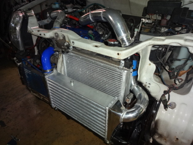 kei ワークス HN22S 前置きインタークーラー取付 完成 (*^｡^*)｜車の