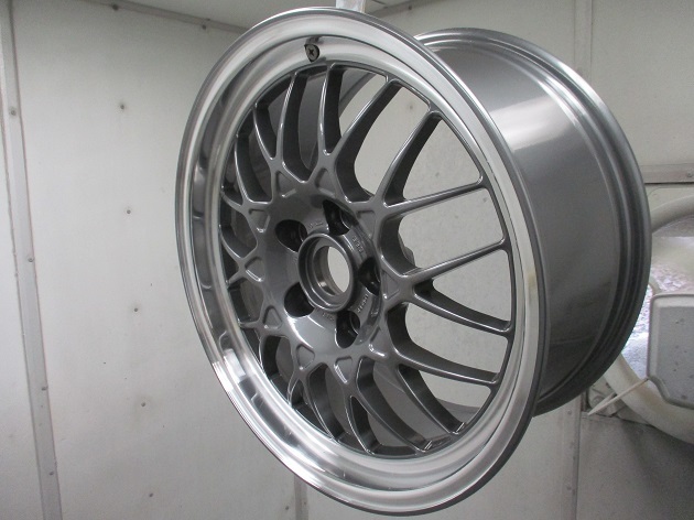 マツダRX-7(FD3S)純正BBSホイールをガンメタ系リフレッシュ塗装