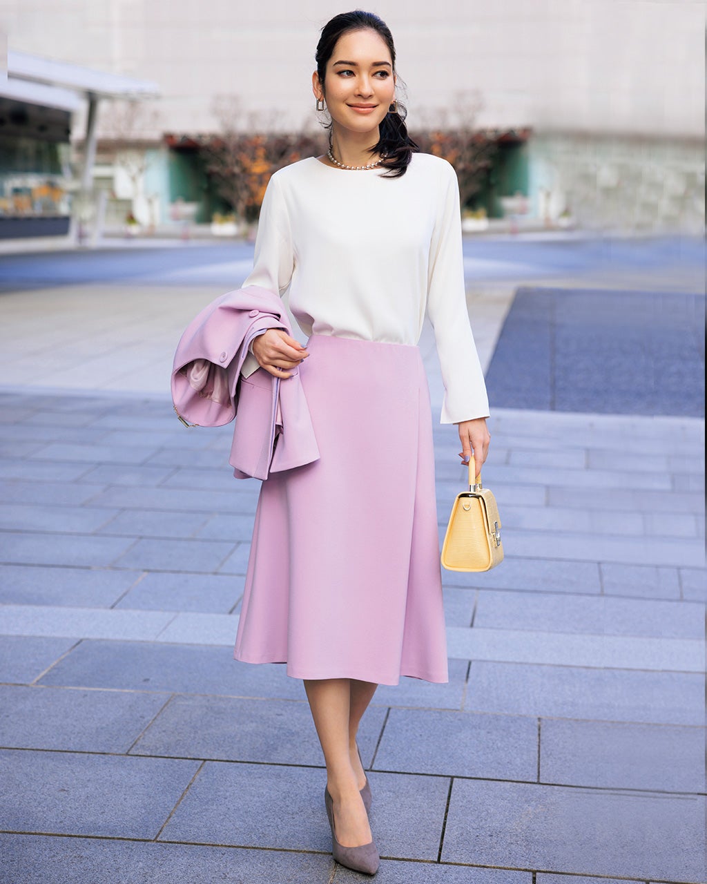 二重織りカルゼ・フレアスカート/DoCLASSE