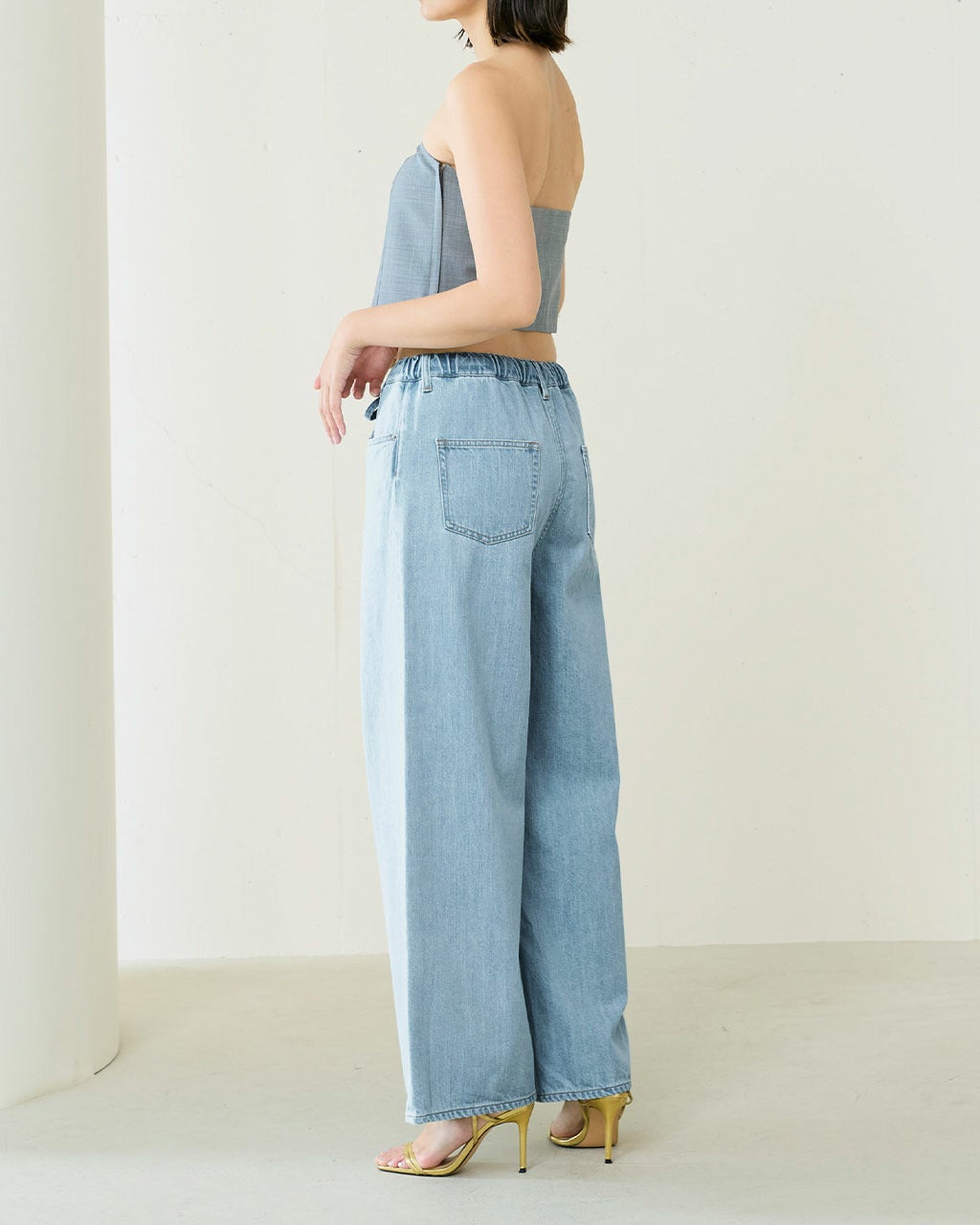 ソフトデニム・ドローコードパンツ/DoCLASSE