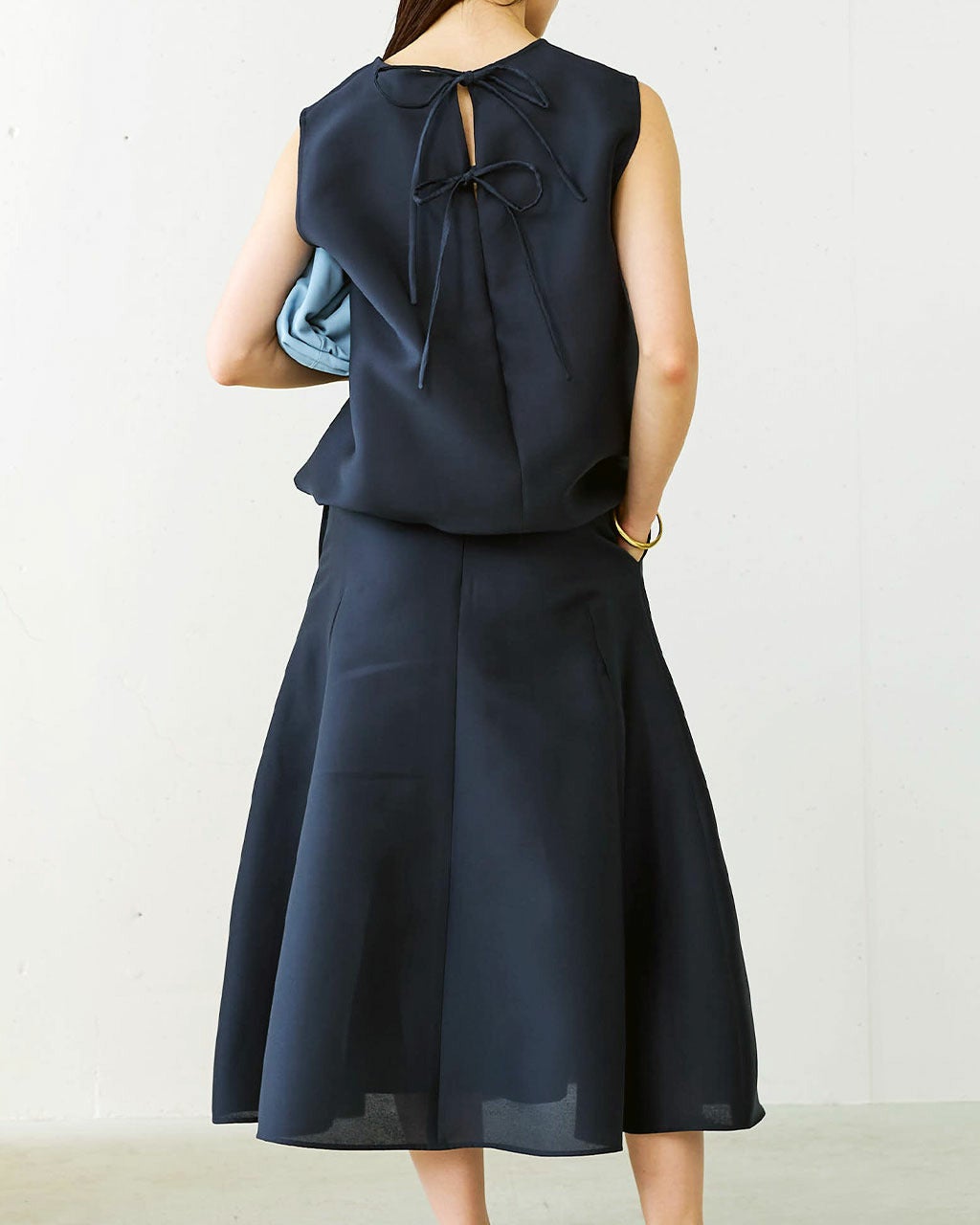 オクタダブルクロス・立体Aラインスカート/DoCLASSE