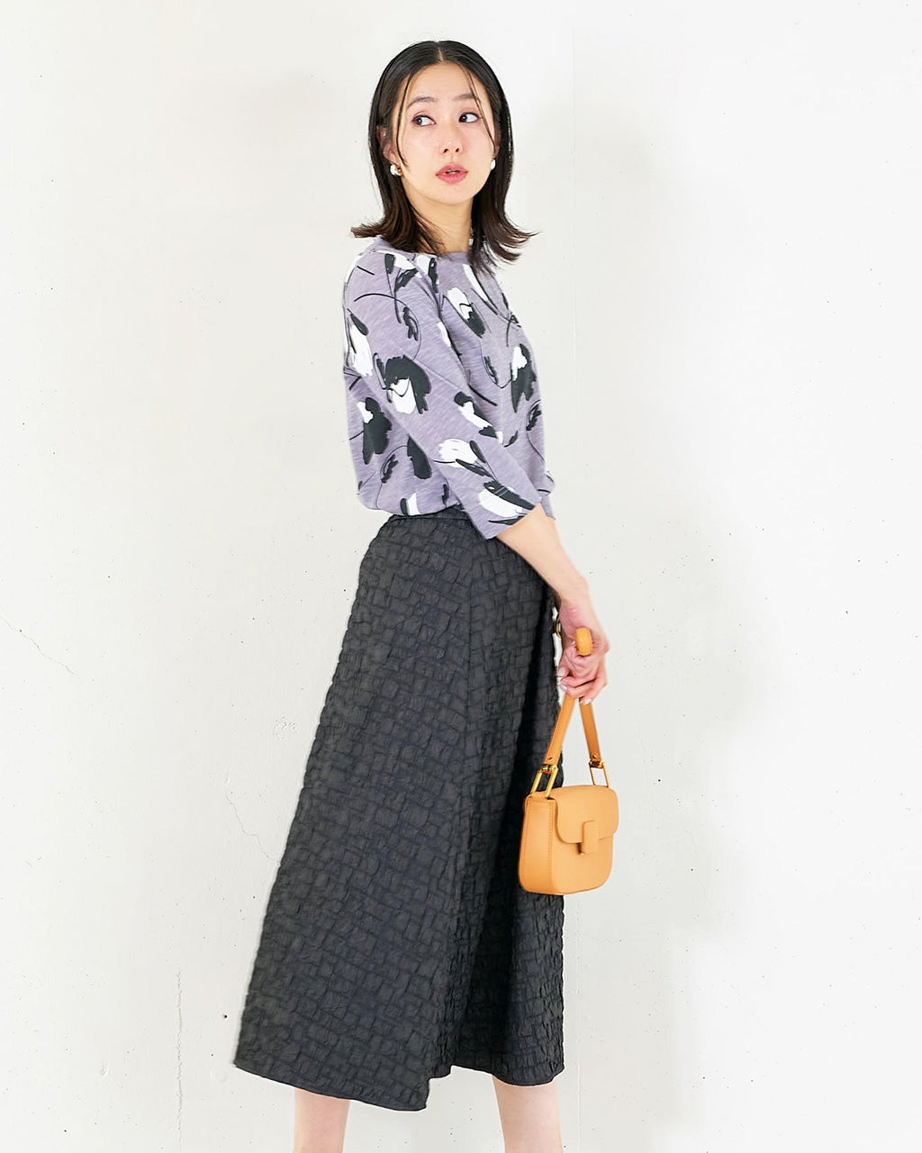 綿スラブ・ボートネックT／7分袖/DoCLASSE