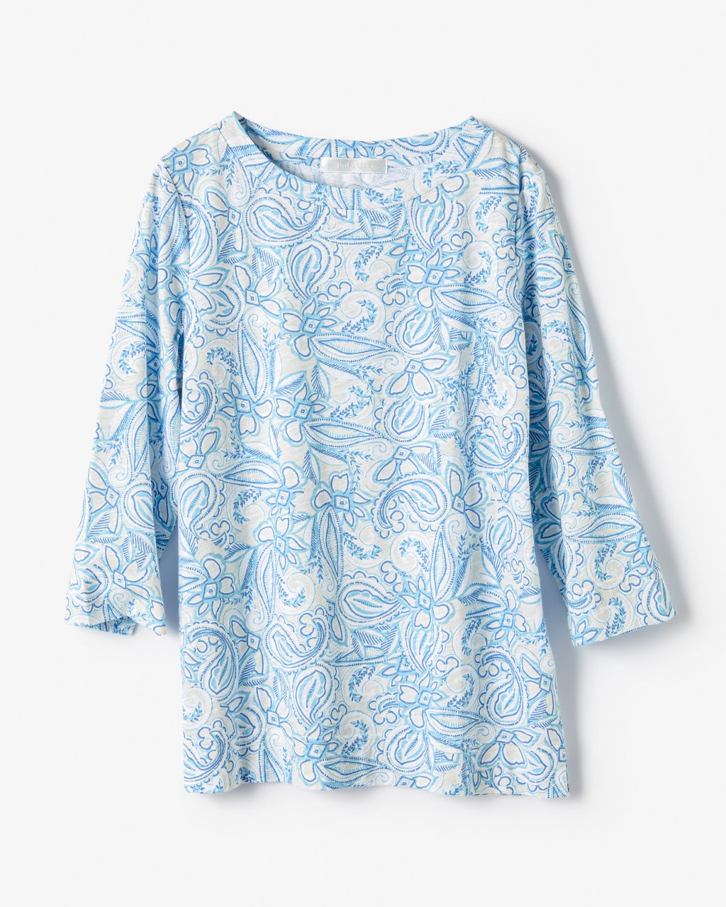 綿スラブ・ボートネックT／7分袖/DoCLASSE