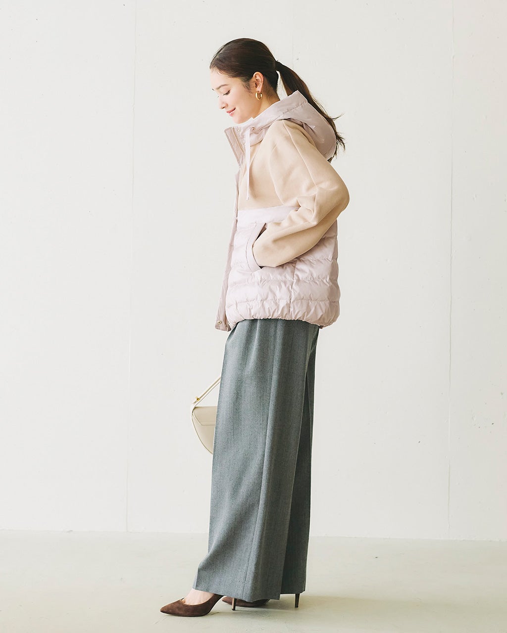 異素材コンビ・エコダウンフーディ/DoCLASSE