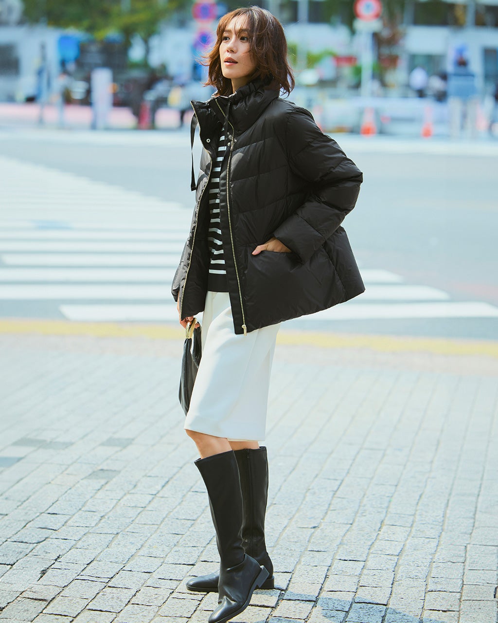 艶Airダウン・スタンドカラーコート/DoCLASSE