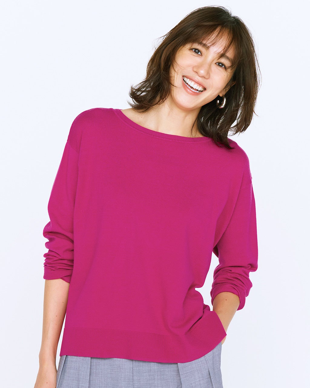 ハイゲージニット・抜け感ボートネック/DoCLASSE