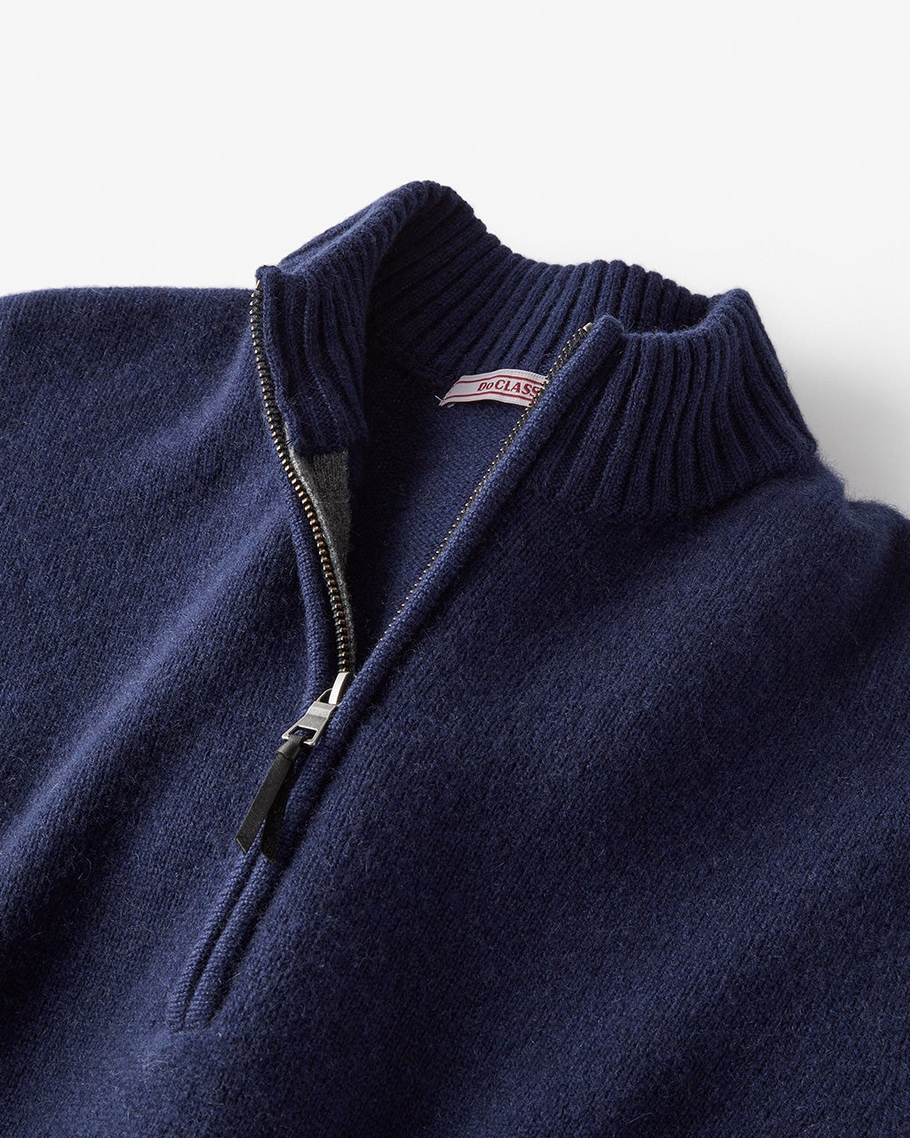 ピュアカシミヤセーターハーフジップ/DoCLASSE