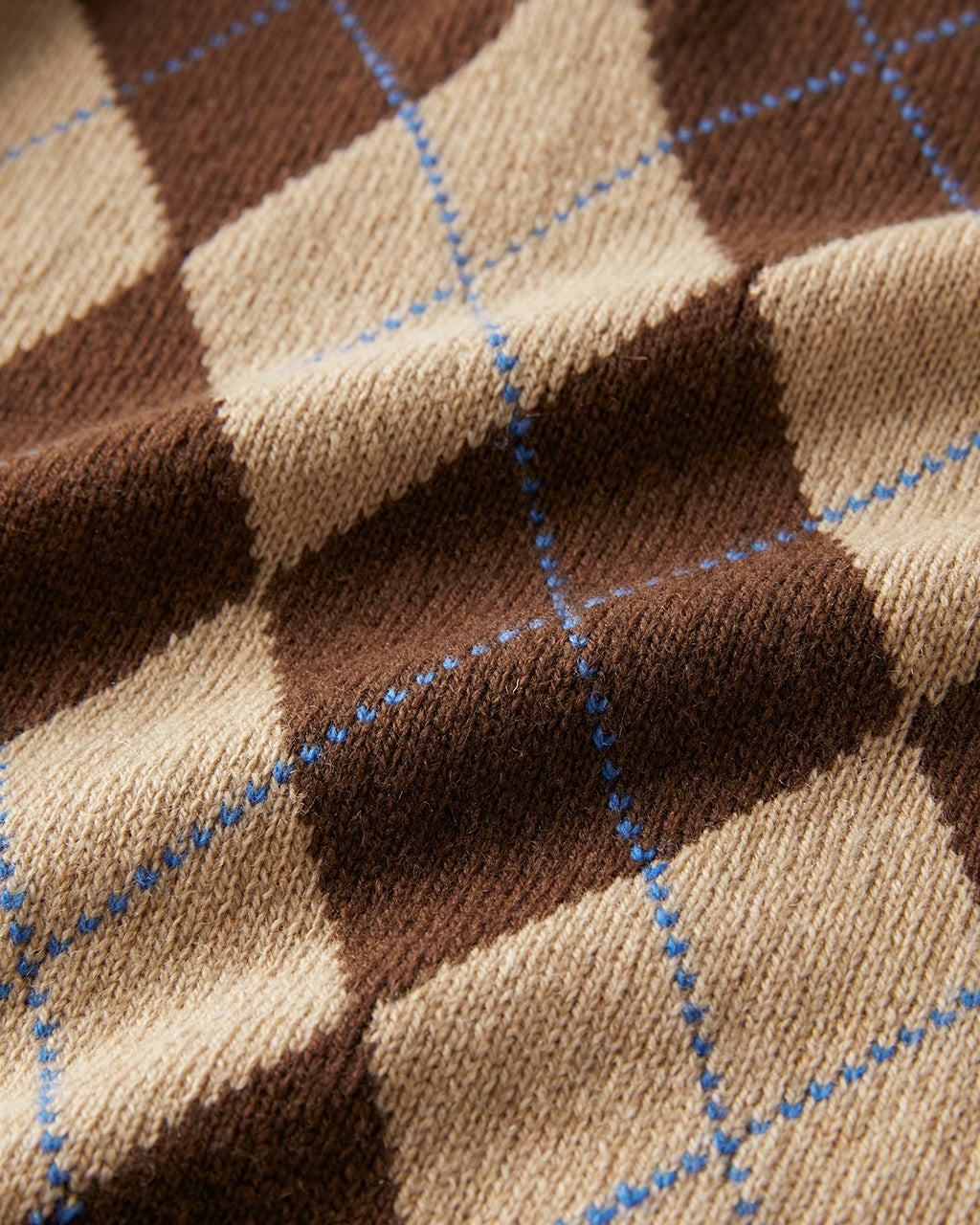 アーガイル柄ハーフジップニット/DoCLASSE