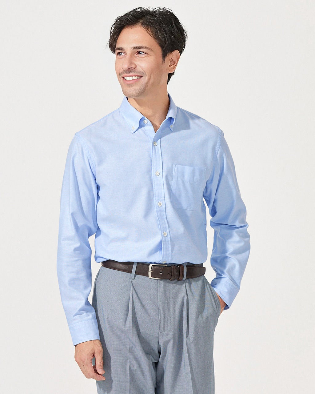 ピュアファイン・先染めオックスシャツ 長袖/DoCLASSE