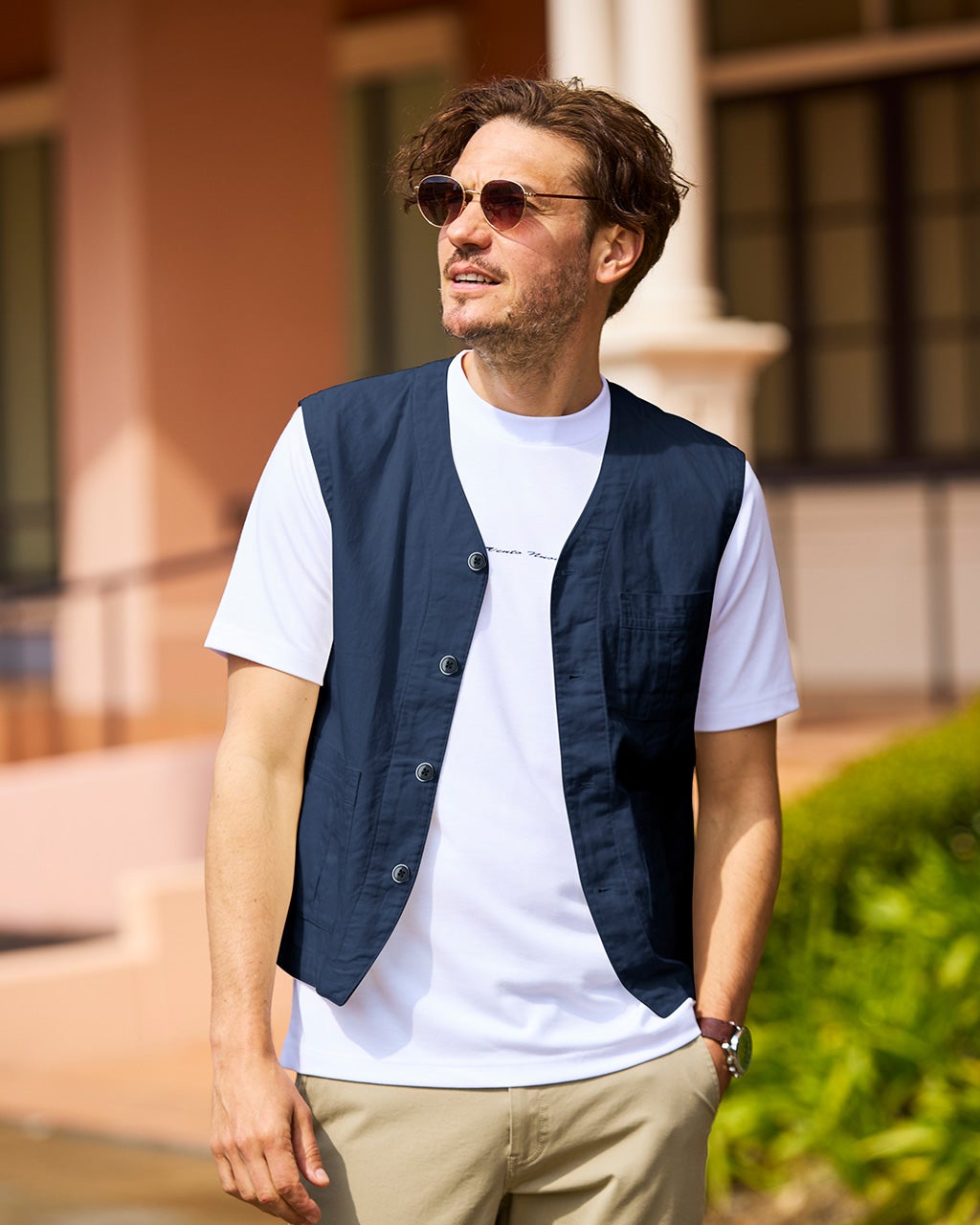 リネンコットンサマーベスト/DoCLASSE