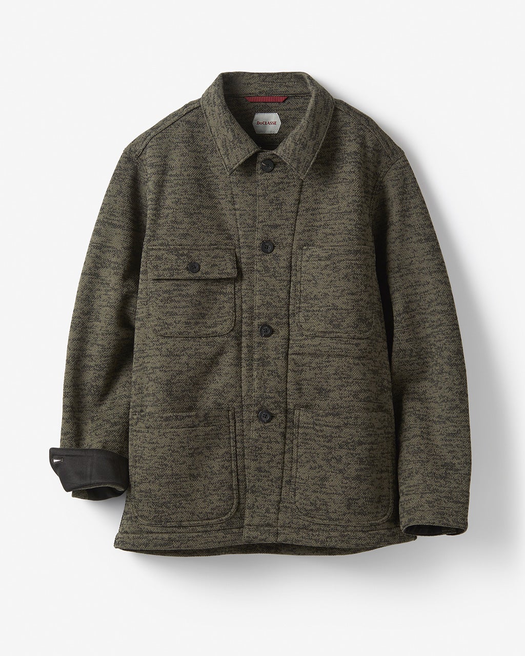 裏起毛フリース・ツイード調カバーオール/DoCLASSE