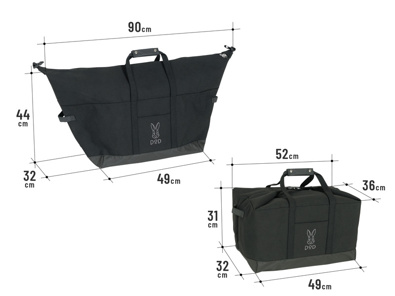 トートハコナール（65L・ブラック） BG1-945-BK - DOD（ディーオー