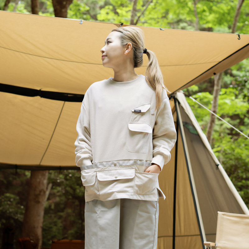 販売終了】キャンパーノ・スウェット（アイボリー/グレーカーキ