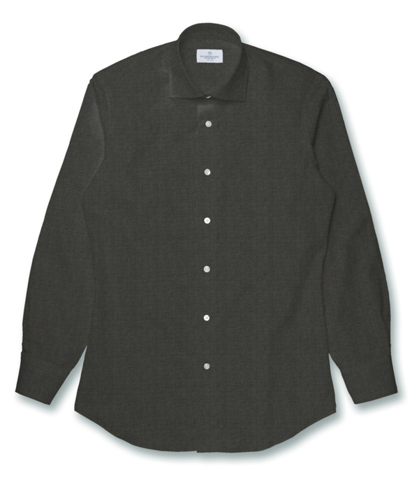 TECH WOOL】グレー ウール 無地 ドレスシャツ | 土井縫工所 公式通販