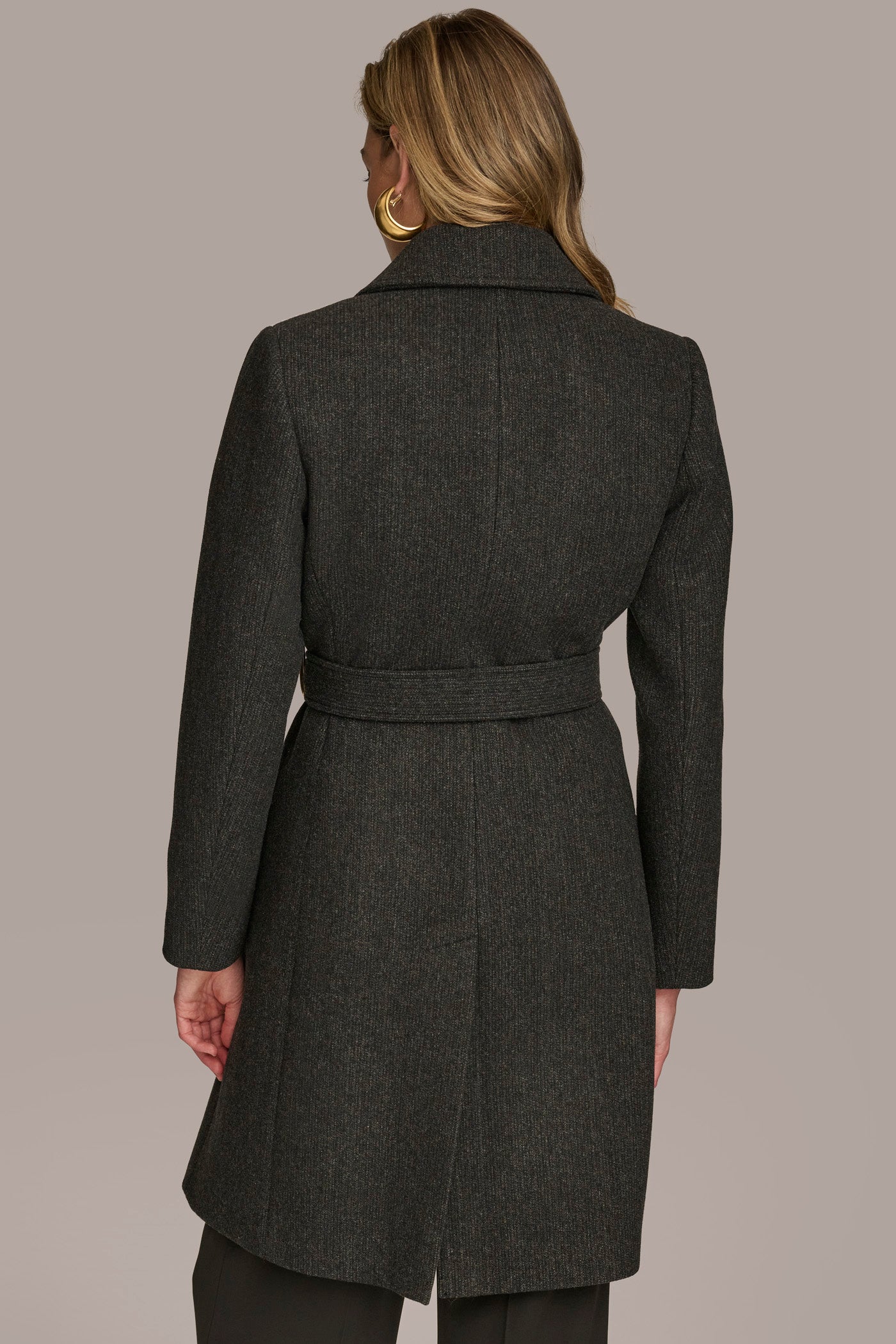 Wool Long Wrap Coat | Coat | Donna Karan