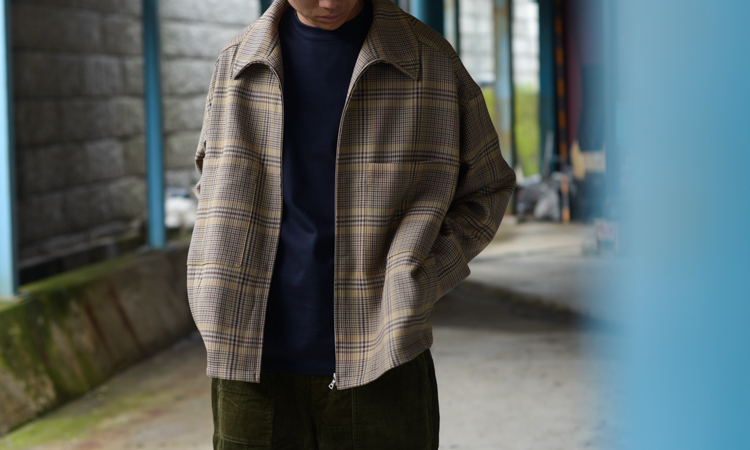 Vol.4009【AURALEE：WOOL SERGE CHECK ZIP-UP BLOUSON】｜AUBERGE