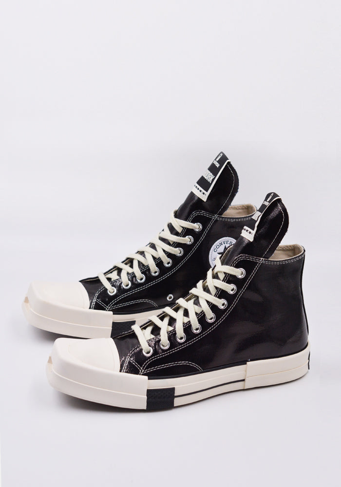 RICK OWENS DRKSHDW x CONVERSE TURBODRK HI DENIM SHOES BLACK FW22