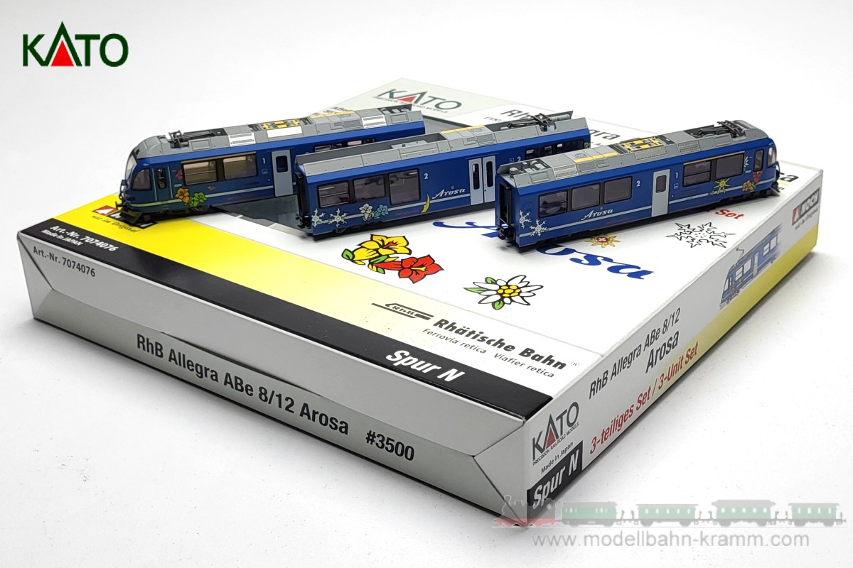 Modellbahn-Kramm: Kato 7074076 N analog Triebzug Allegra ABe 8/12
