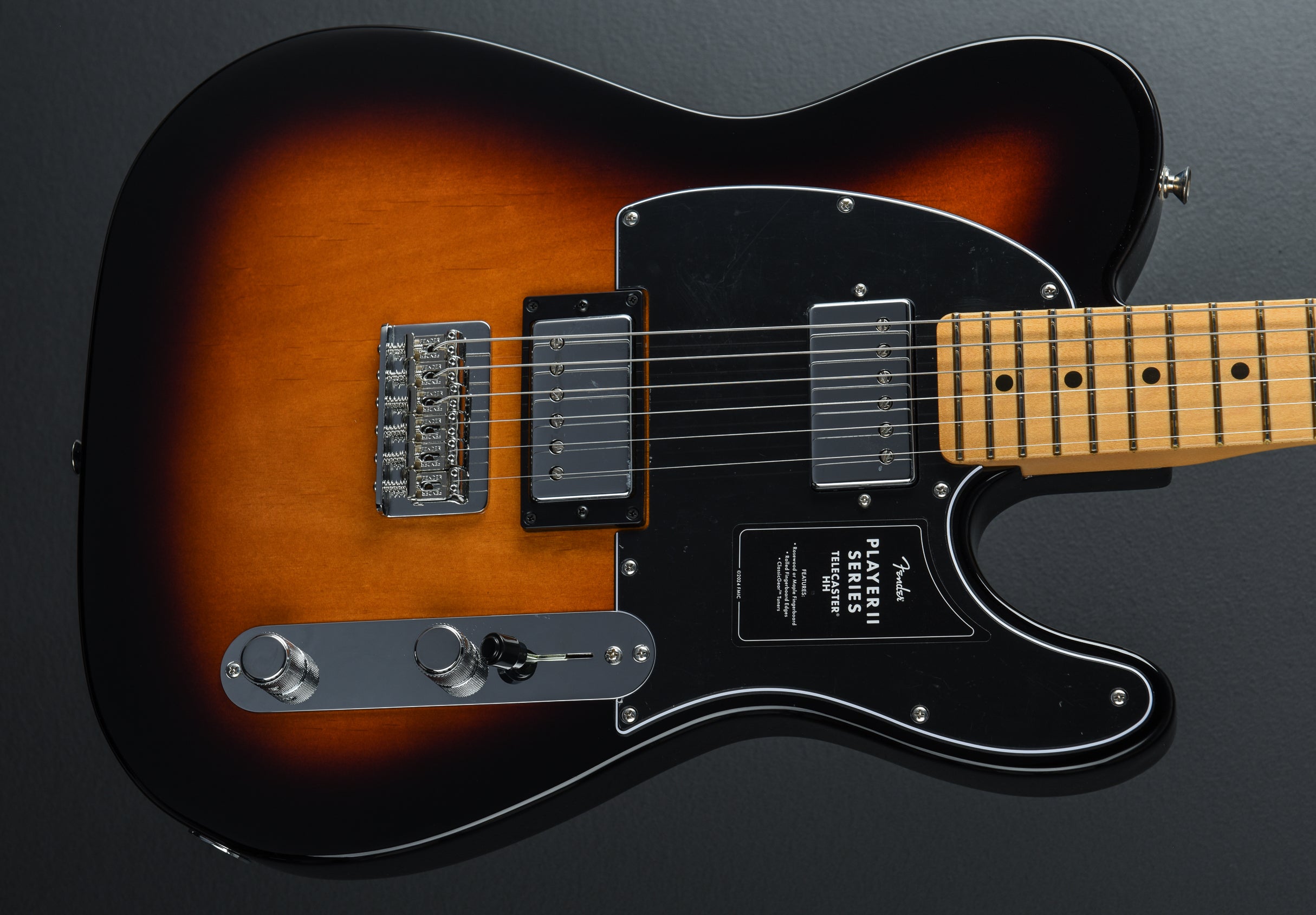 Player II Telecaster HH - 3 Color Sunburst w/Maple – Dave's Guitar