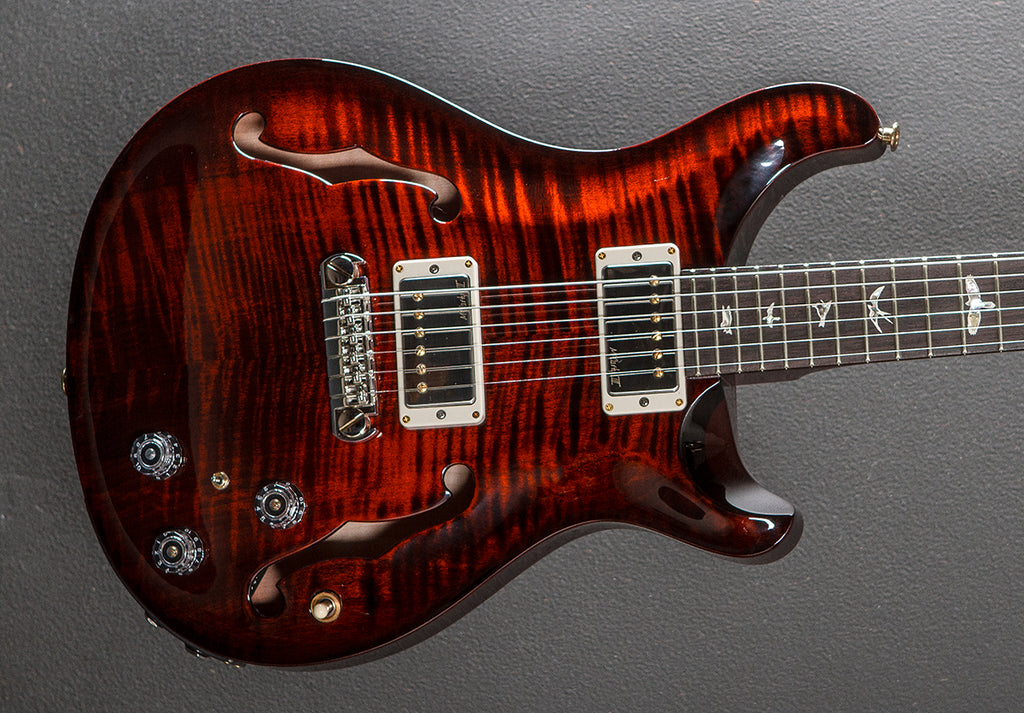 Hollowbody II Piezo 10 Top - Fire Red Wraparound Burst – Dave's