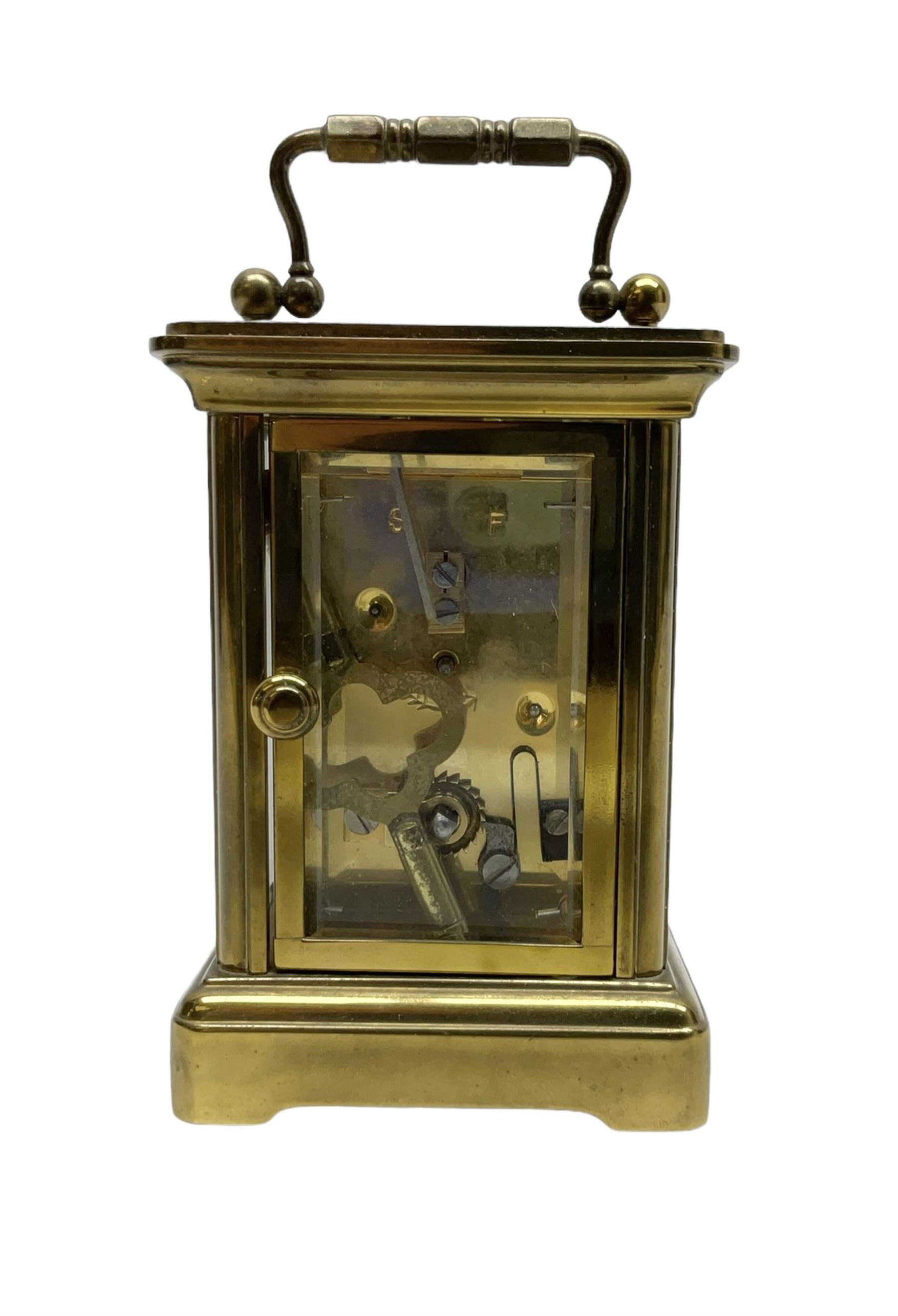 Matthew Norman - miniature 20th century brass carriage clock