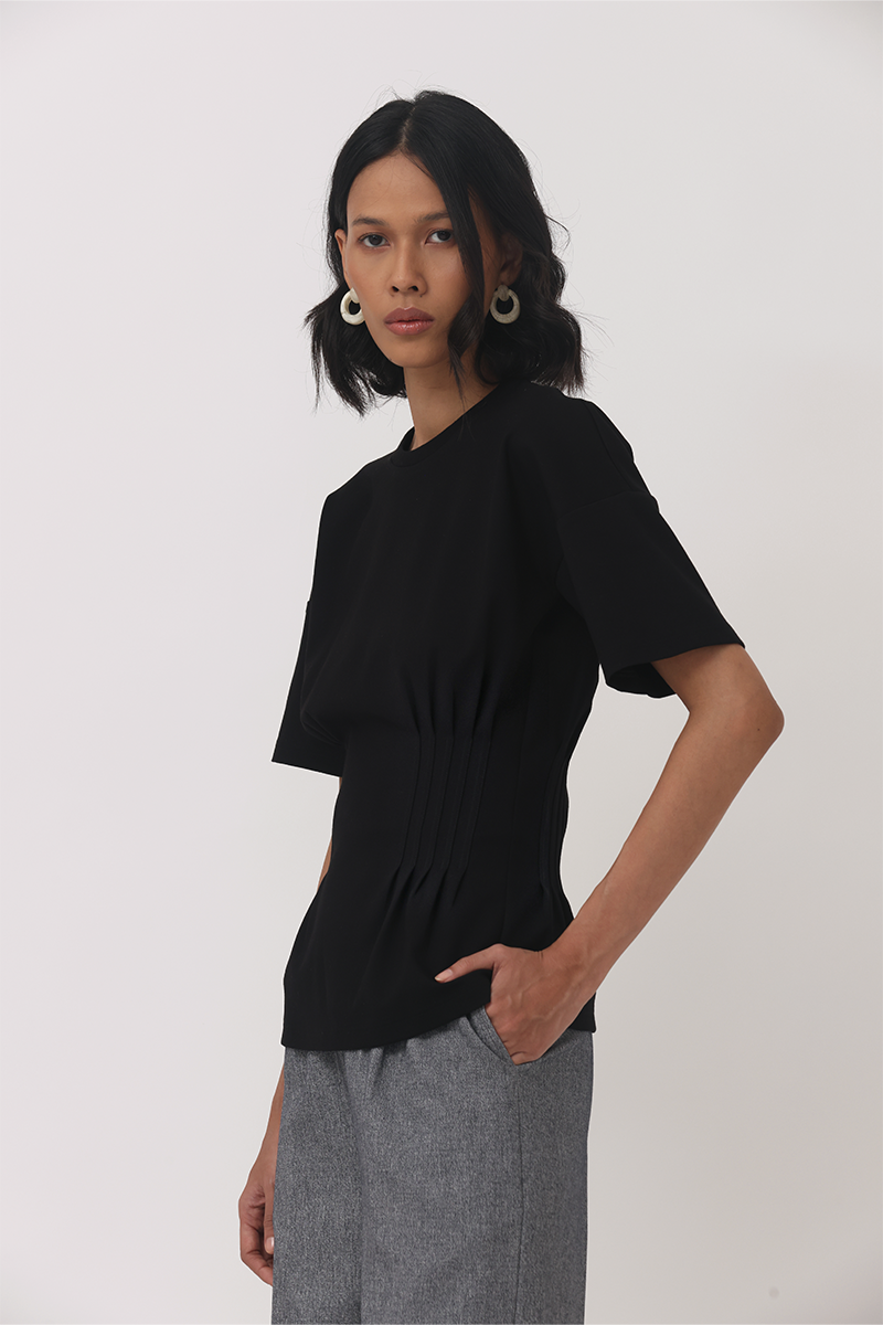 Black Mocca Peplum Top (Pre Order) - Day and Night