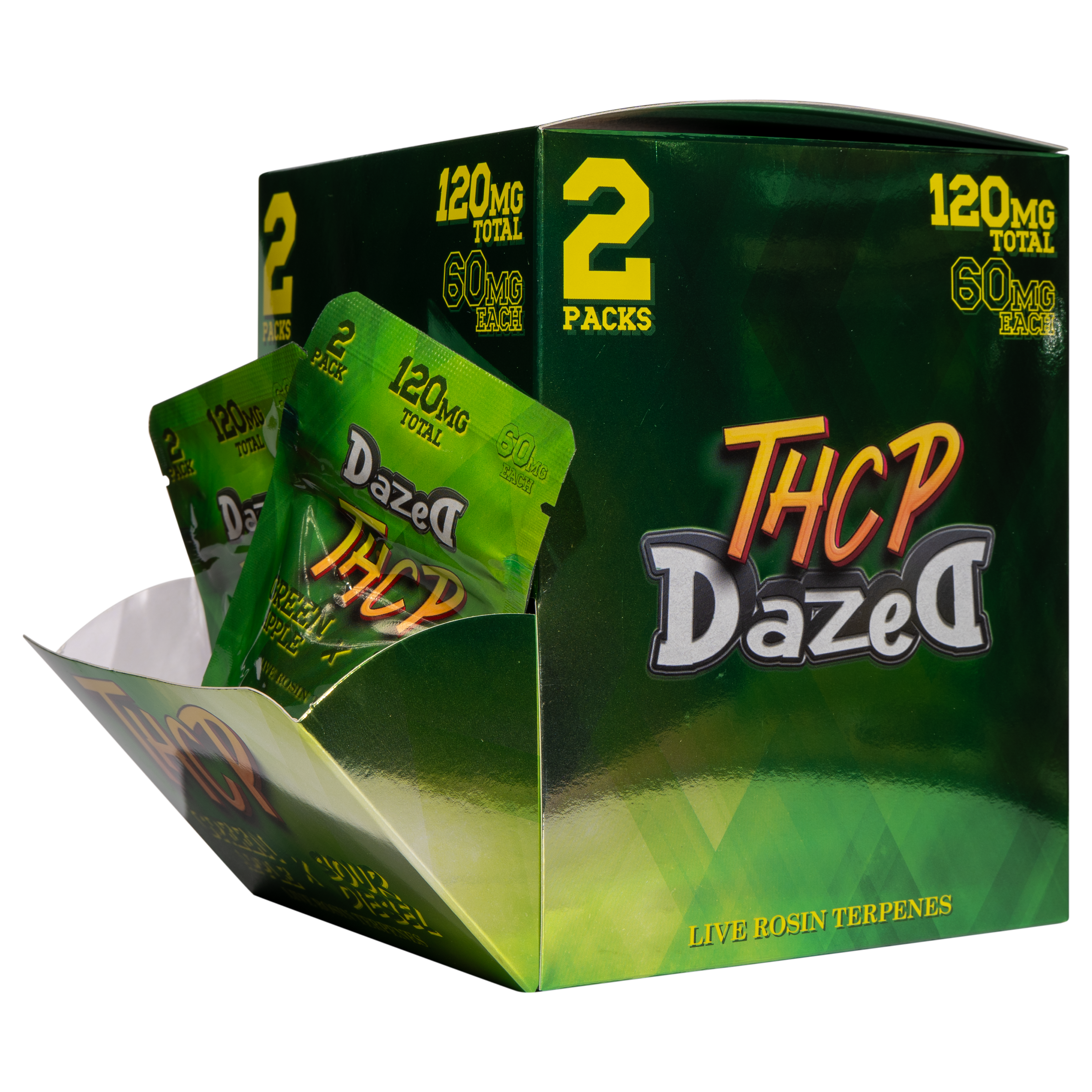 Gummy Dispenser 60mg 2 Pack THCP - Green Apple [30ct]