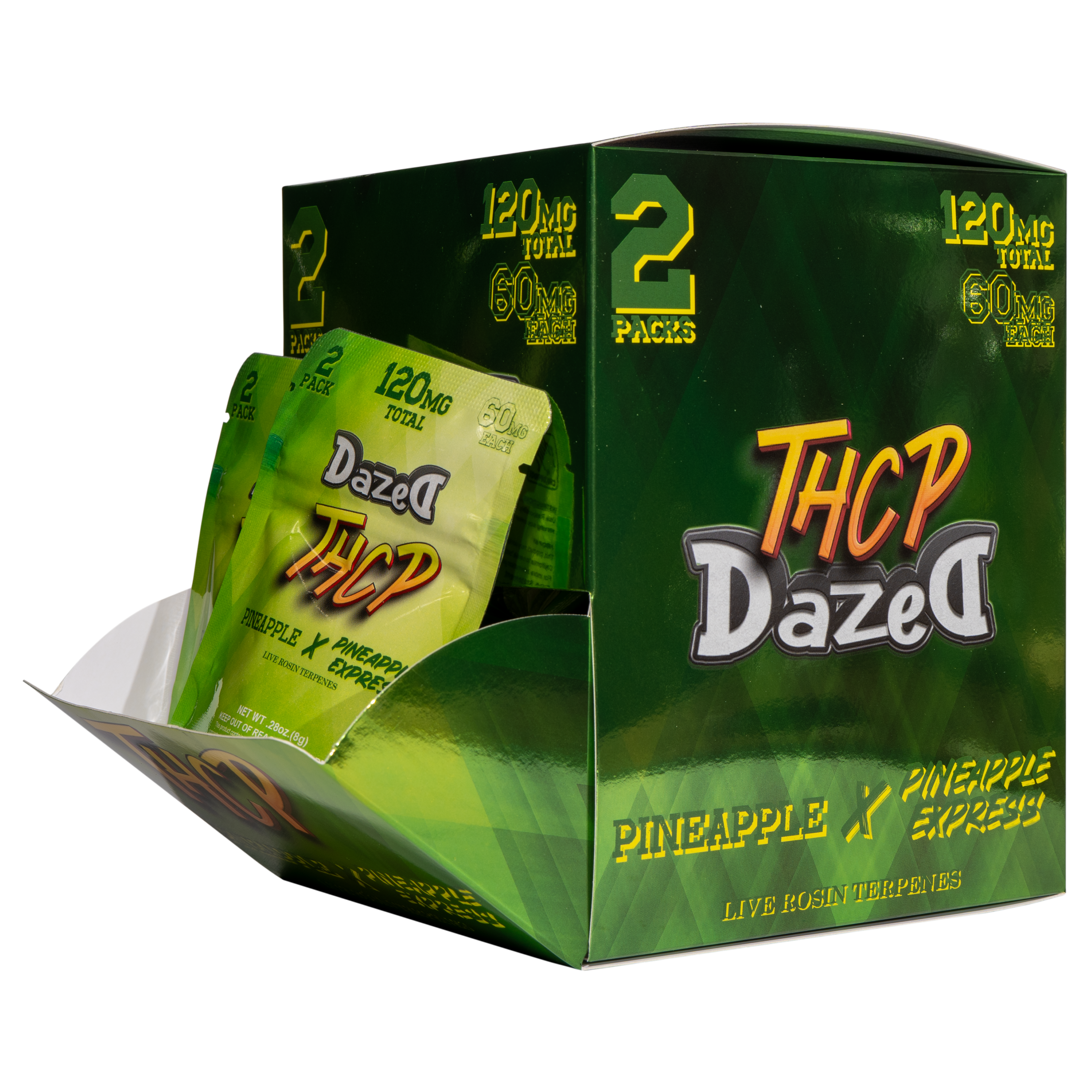 Gummy Dispenser 60mg 2 Pack THCP - Pineapple [30ct]