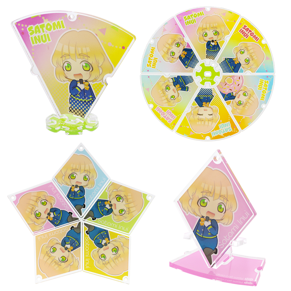 キーホルダーとアクリルスタンドになる、アクリルの2Wayグッズ