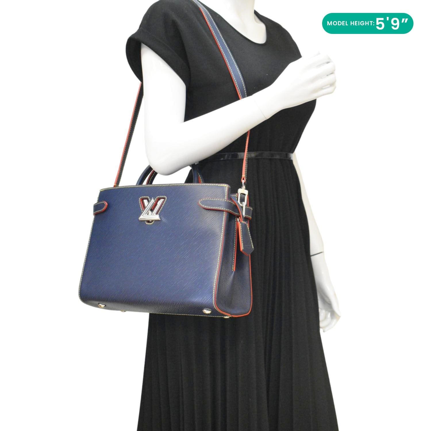 LOUIS VUITTON Twist Epi Leather 2Way Tote Bag Indigo