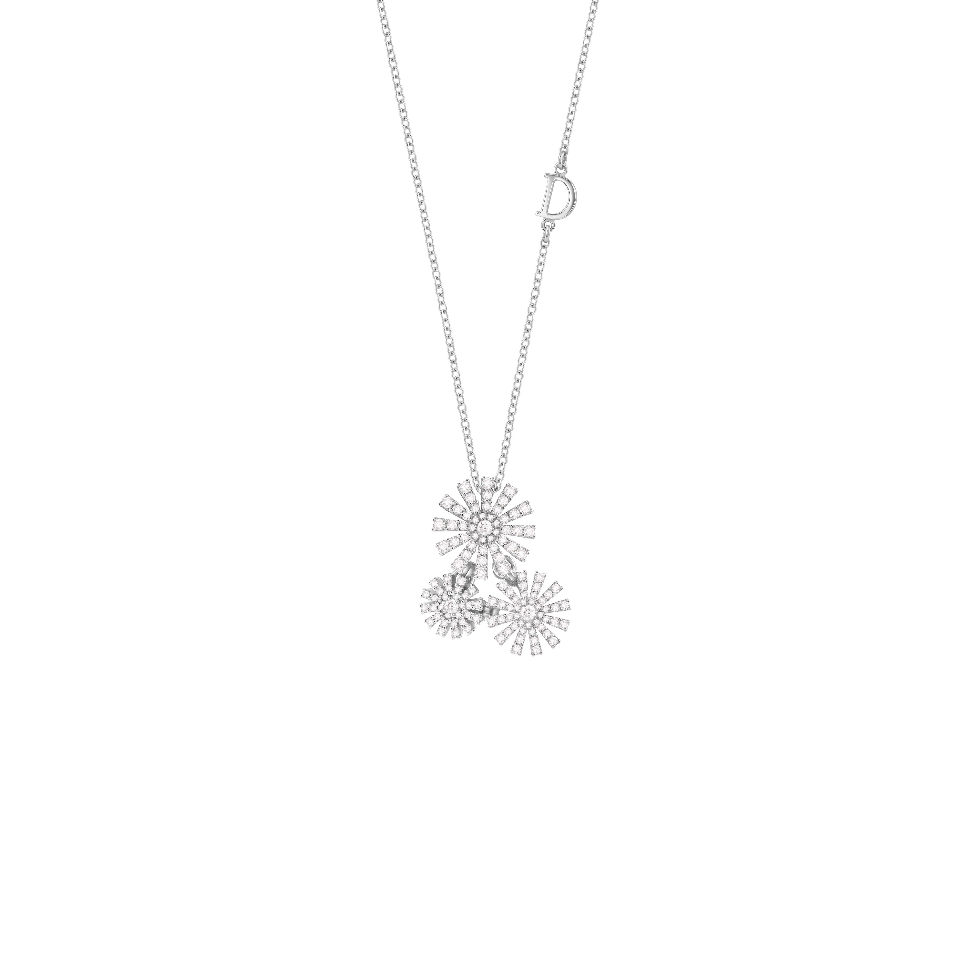 ホワイトゴールド、ダイヤモンド（複数）ネックレス - Damiani MARGHERITA
