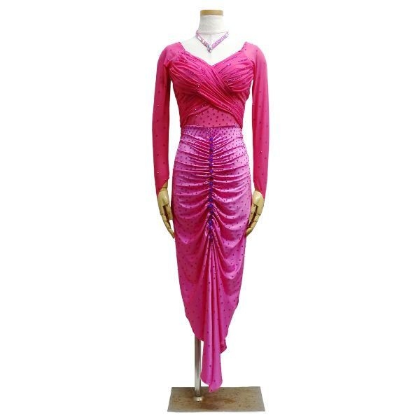 正装 ラテンドレス ラテンドレス KO138 ピンク 社交ダンス ルンバ 衣装